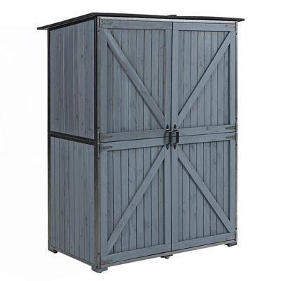Armoire de rangement extérieure, remise à outils de jardin en métal, armoire de salon