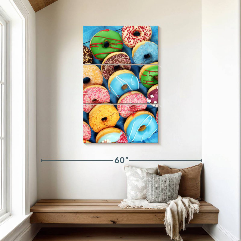 Assorted Flavored Doughnuts, 45" H x 28" W