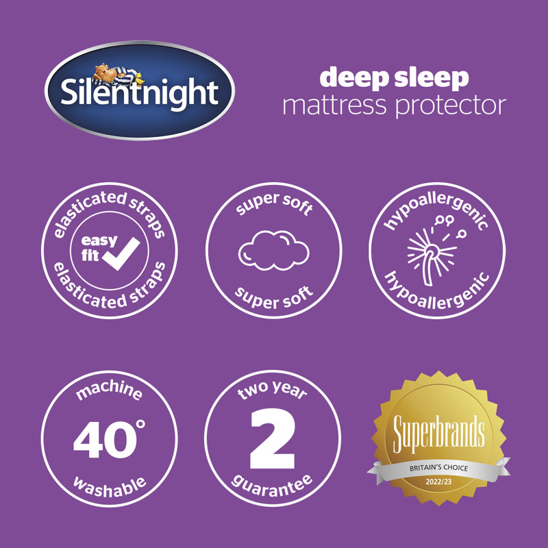 Silentnight Deep Sleep Mattress Protectors, 2 Pack Bundle Set, Small Double