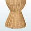 Console Guido en rotin tressé naturel avec piétement sculpté