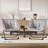 Faux Fur Saucer Chair Foldable Lounge Chair, Rabbit Fur Comfy Lazy Chair with Heavy Duty Metal Frame, No Assembly Cozy Accent Chair for Bedroom Dorm Gaming Room Living Room-1726187297