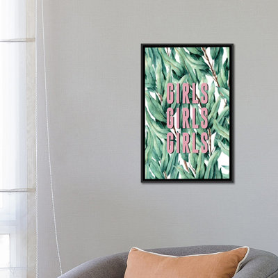 « filles filles filles », art textuel sur toile