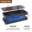 Table basse à plateau relevable de 47,3 po avec lumières DEL RVB APP, station de charge USB et CA, table de rangement haute brillance réglable en hauteur pouvant supporter 180 lb-662380723-662380733