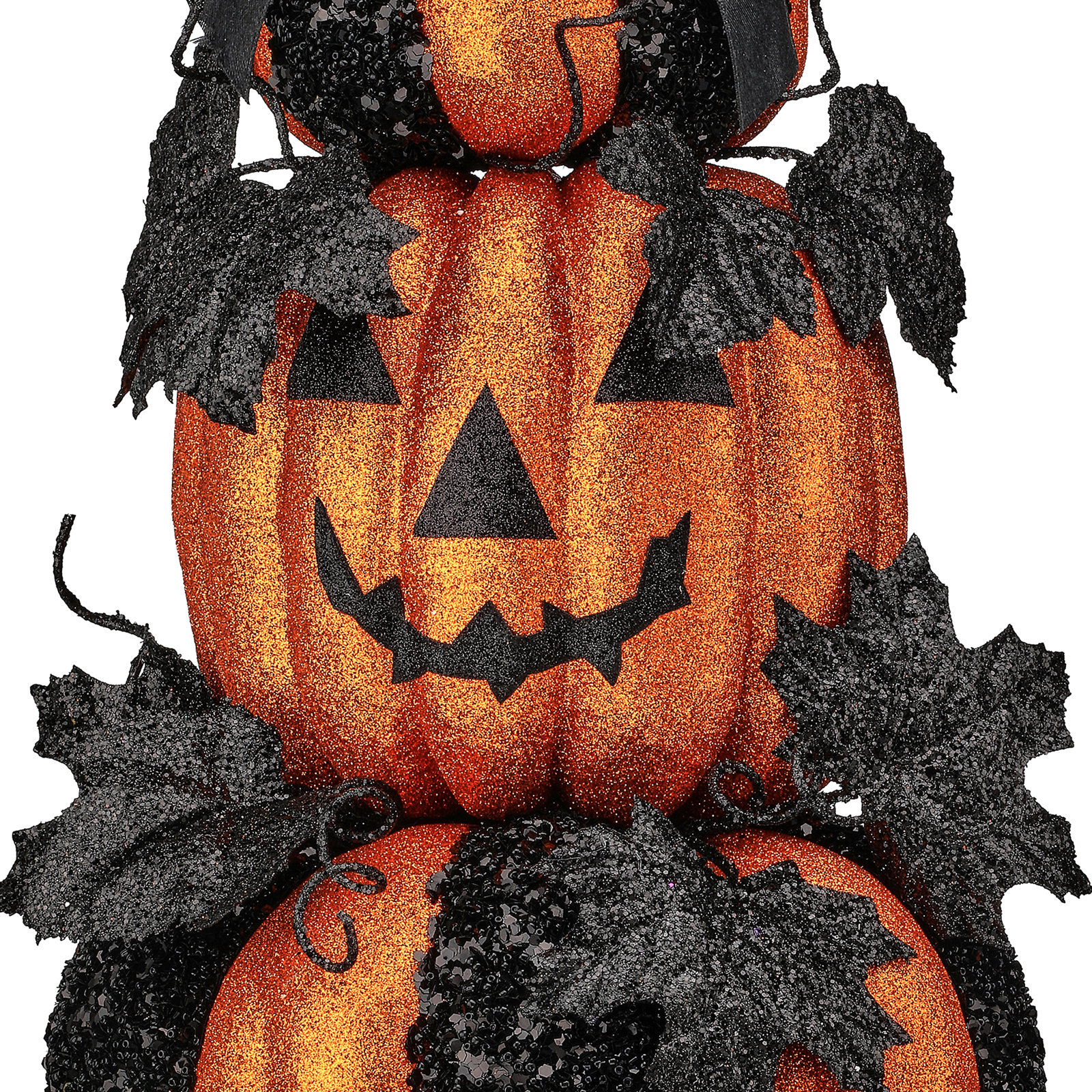 16" Glitter Pumpkin Stack