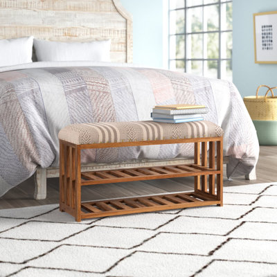 Eaker Cotton Upholstered Storage Bench