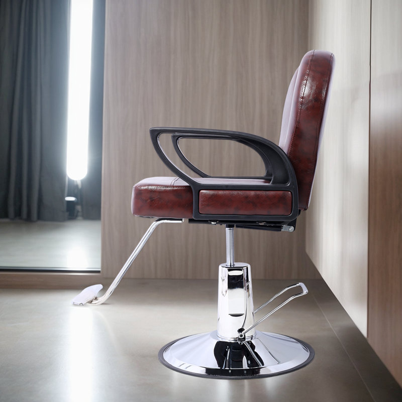 Fauteuil de coiffeur professionnel - fauteuil hydraulique durable avec inclinaison de 135 °, hauteur réglable et cape de coiffeur
