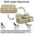 3-seater Beige Recycled Leather Reclining Sofa