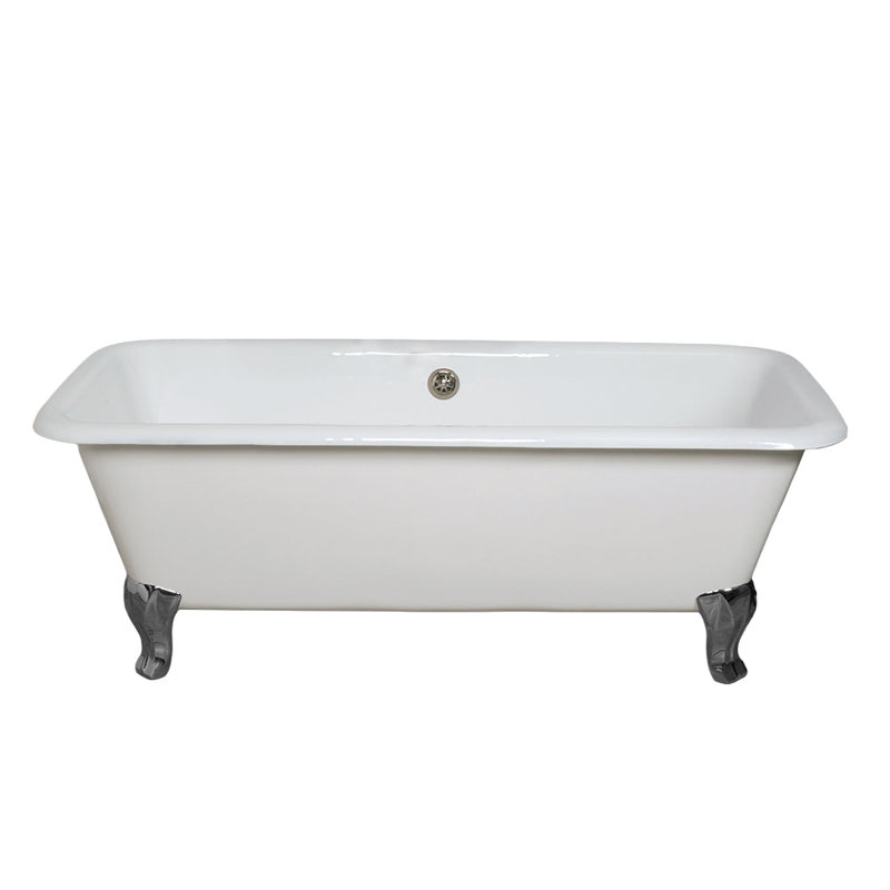 P1174 Lewis en fonte avec baignoire rectangulaire 5,5 po à deux extrémités et trous de robinet de 7 po, Supercoat Brass