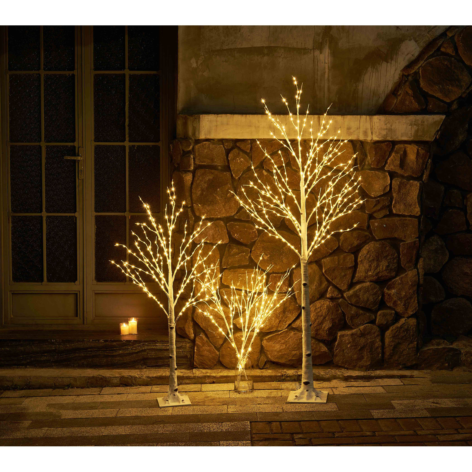 Lighted Birch Tree 200l 4ft