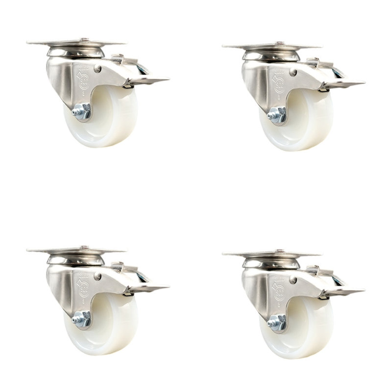 Nylon Wheel Swivel Caster with Lock Brake