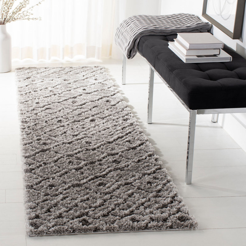 Atisha Shag Performance Geometric Rug, Runner 2'3" x 8'