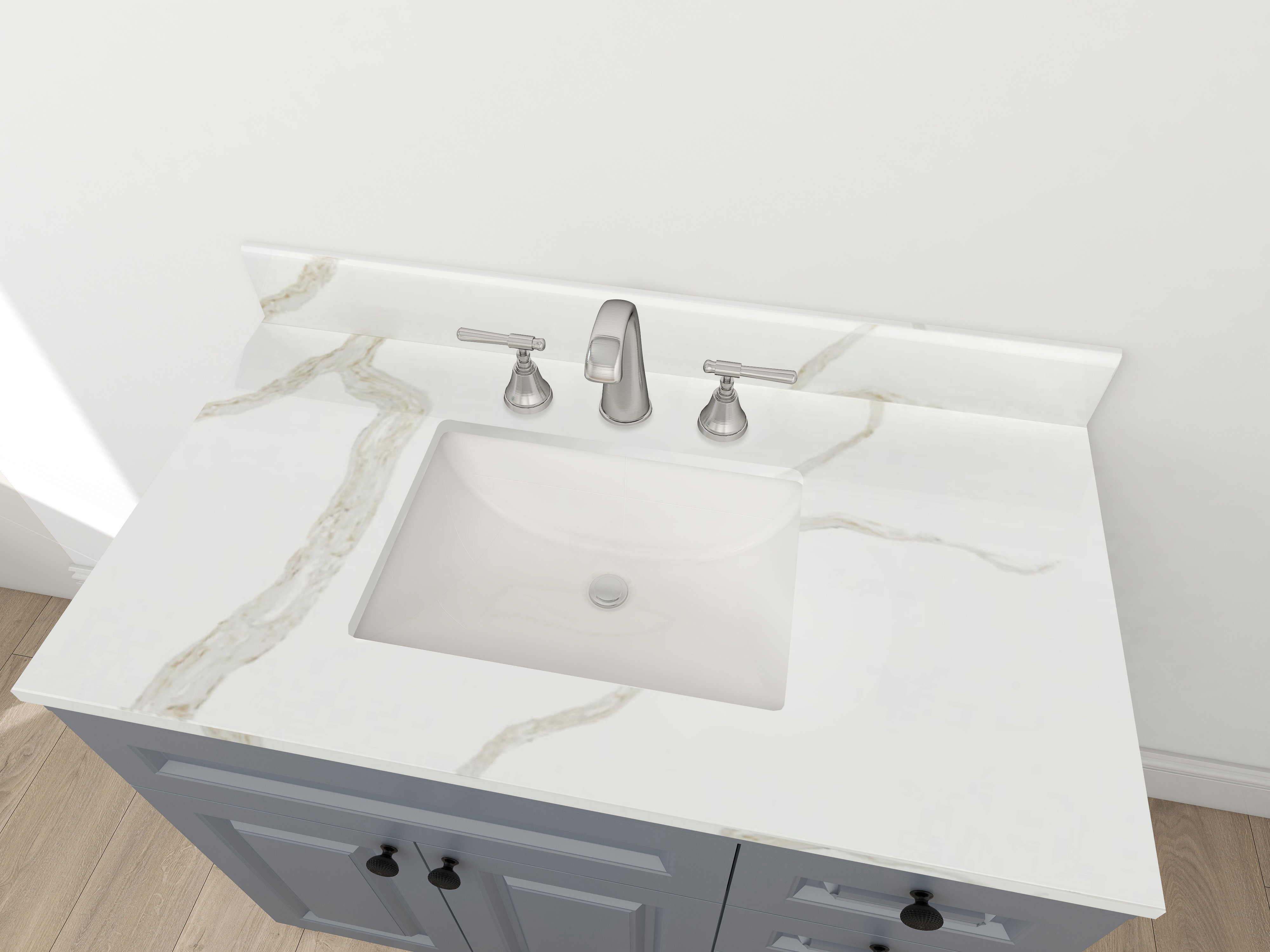 37" Quartz Single Bathroom Vanity Top with Sink & Reviews Wayfair