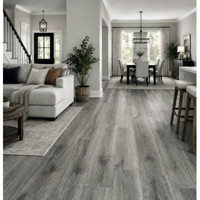 Spc Luxury Vinyl Plank Flooring, 7.2 In. X 48 In., 5.3 Mm Thick With 1 Mm Attached Ixpe Pad, 20 Mil Wear Layer, Uniclic Click Lock, Embossed Wood Look, Micro-bevel