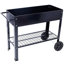 Produits Jardin surélevé mobile surélevé et ergonomique pour jardin, terrasse avec roues, tablette inférieure, noir