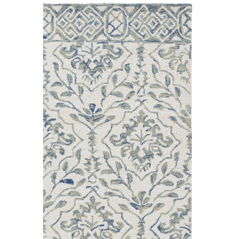 Pimentel Hand Tufted Wool Floral Rug, Rectangle 3' x 5'