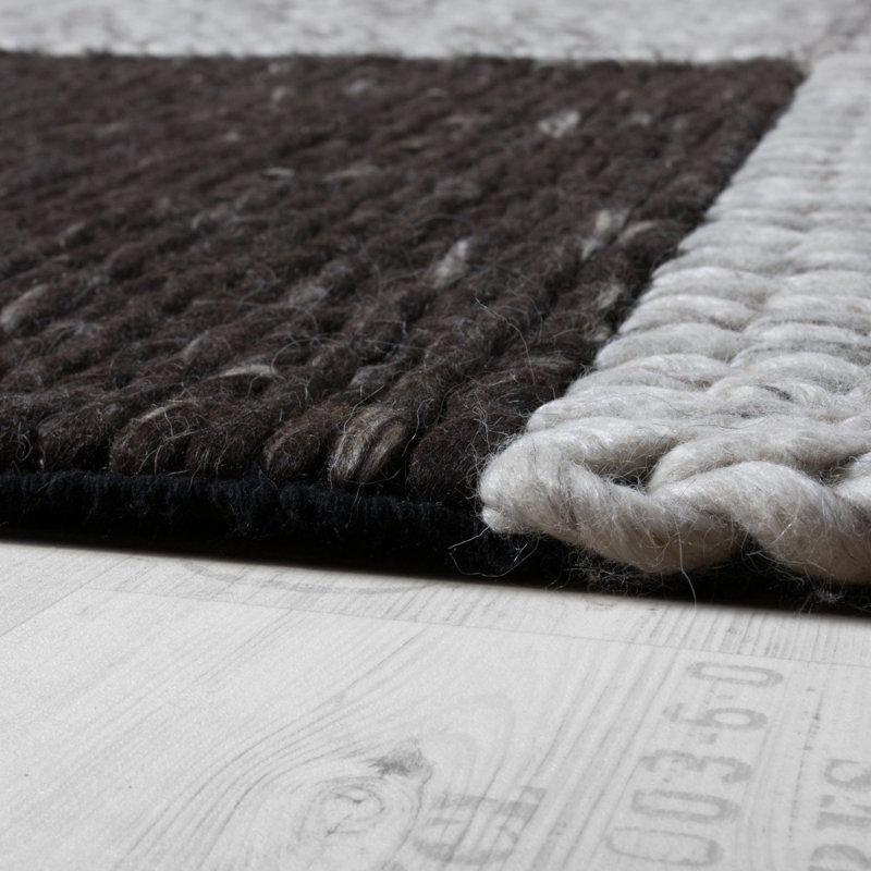 Adames Plaid Cotton Hand Woven Area Rug, Rectangular 200 x 300cm