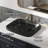 Los Flexi Semi Recessed Vessel Sink, Rectangular Ceramic Drop In Bathroom Sink with Pop-up Drain-114864876-114864877