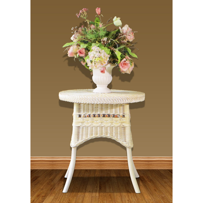 Table de bout, Blanc délavé, 24 po