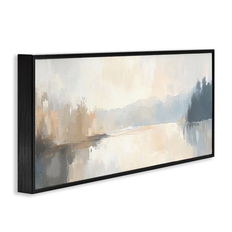 Pulse Of Nature Landscape, estampe numérique, design par Irena Orlov, H 13 po x l 30 po, Giclée encadrée noir minuit