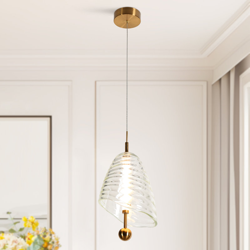Luminaire suspendu simple en résine de métal à 1 lumière Boell