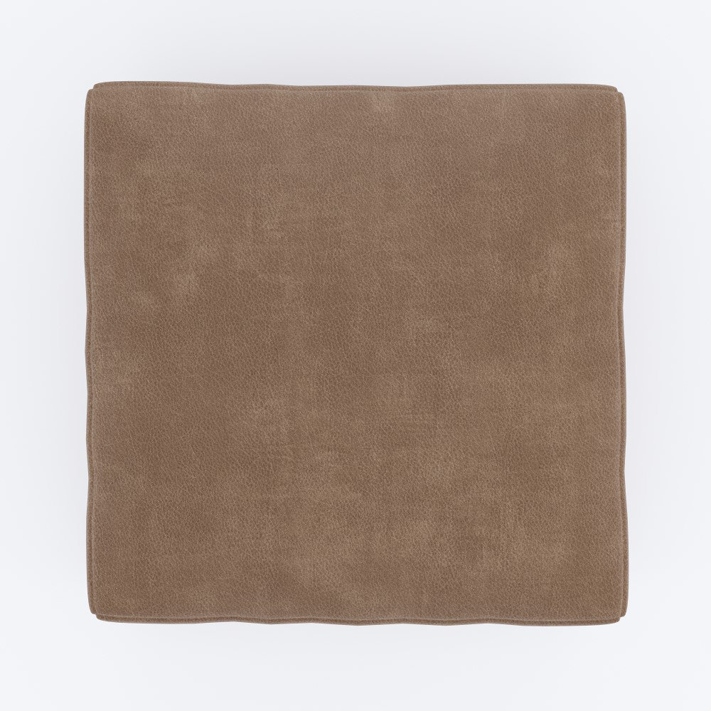 Cupertino Leather Patio Pouffe