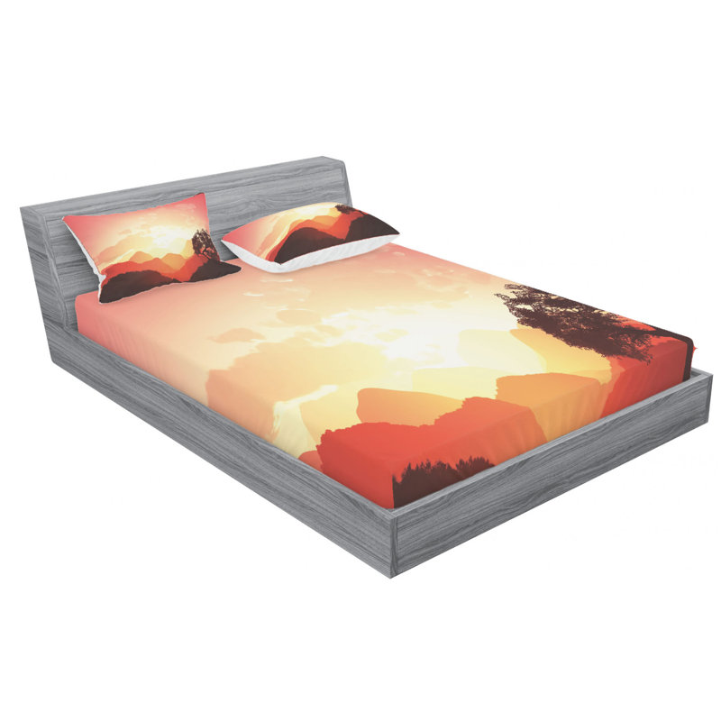 Microfiber Sheet Set, Queen Sheet Set with Fitted Sheet