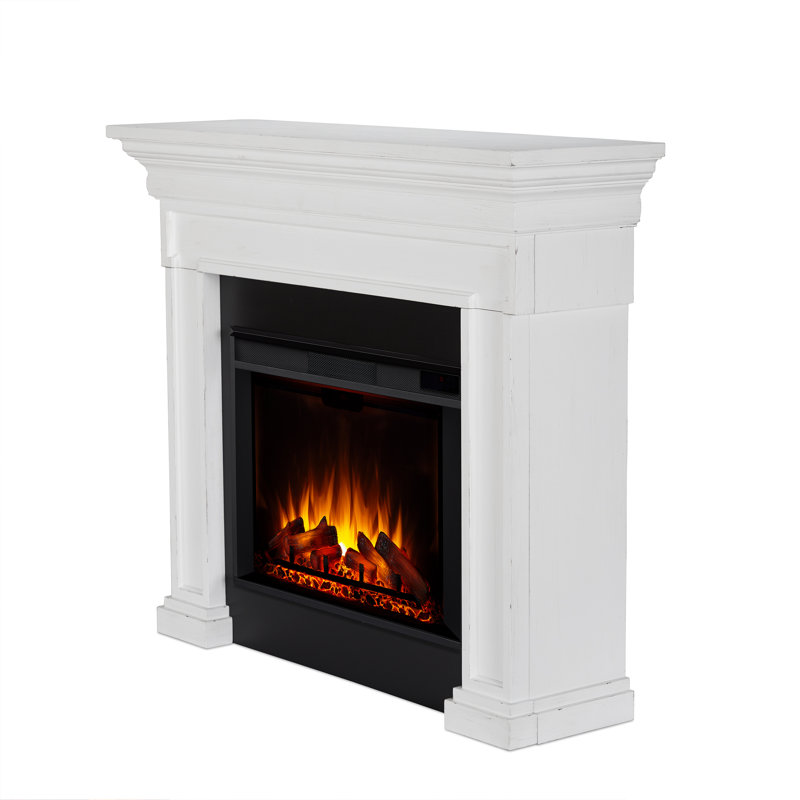Emerson 56" Grand Electric Fireplace by Real Flame, Rustic White