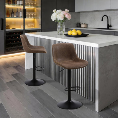 Jeninne Swivel Adjustable Height Bar Stool