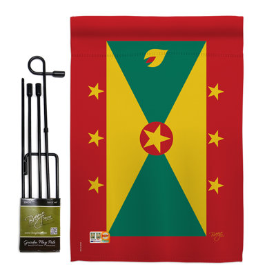 Ensemble de 2 drapeaux 1 pi 5 po 1 pi. 2 côtés