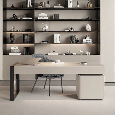 Bureau en cuir Saddle avec grande capacité de rangement