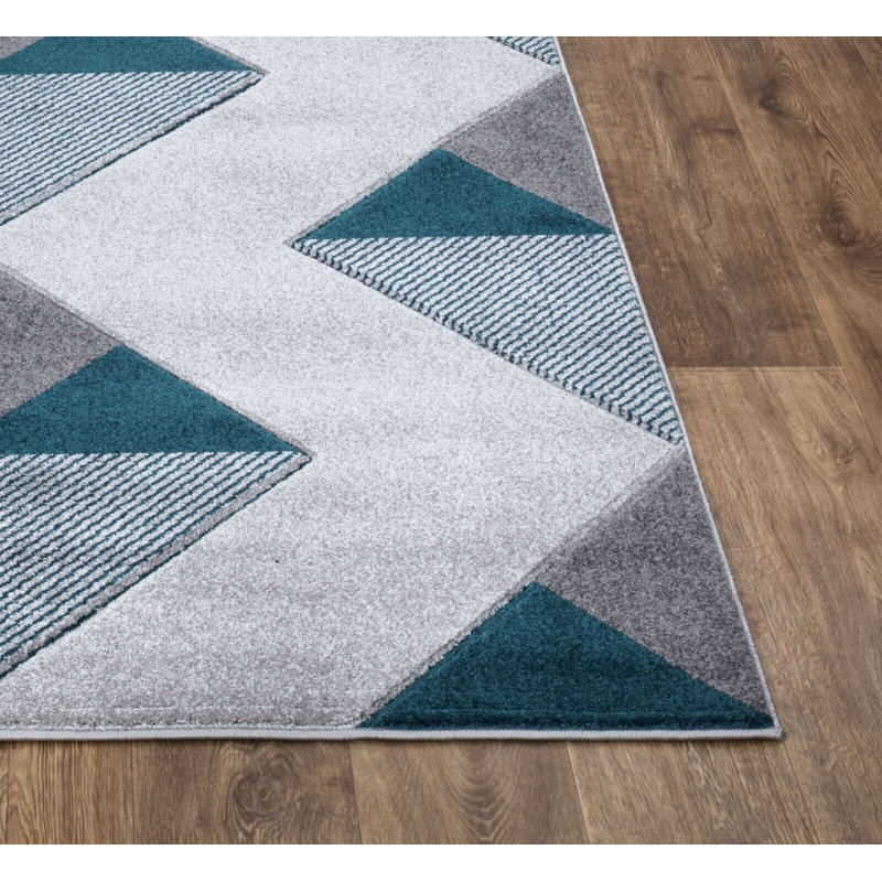 Geometric Indoor / Outdoor Area Rug, Rectangle 80 x 150cm