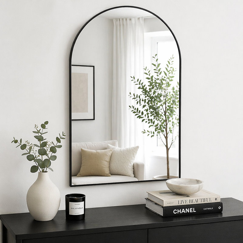 Miroir mural pour salle de bain, 20 x 30 po, Noir