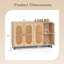 Buffet 50 "avec 4 portes en rotin et tablettes réglables
