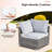 4 - Person Patio Conversation Set with Cushions-678259166-682305264