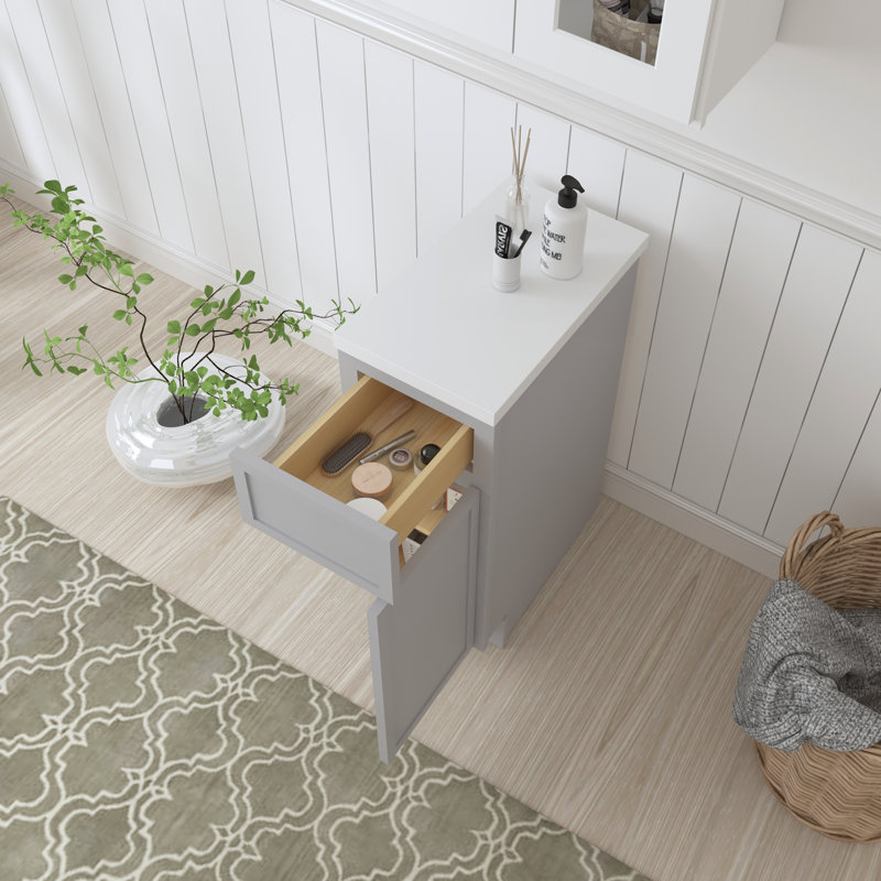Base de meuble-lavabo simple 12 po seulement, Gris