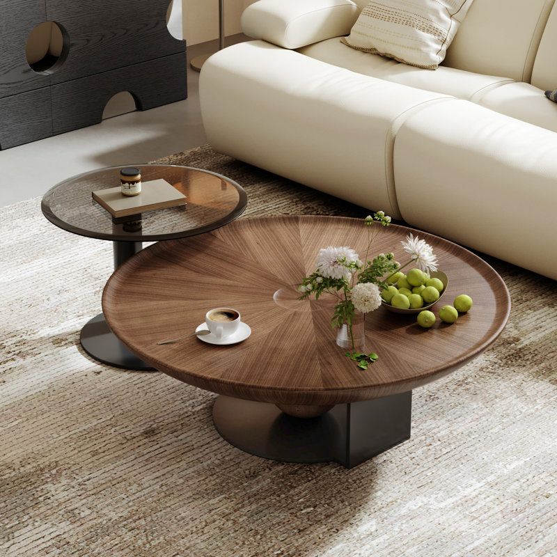 Marizela Wood Round Nesting Coffee Table