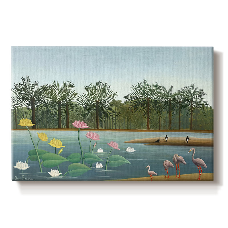 The Flamingos (Les Flamants)-Henri Rousseau-Gallery Wrapped Canvas-1907, 8 x 12