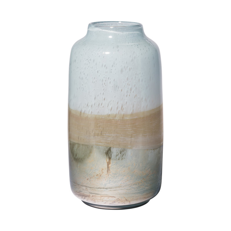 Defranco Glass Table Vase, 15" H x 8" W x 8" D