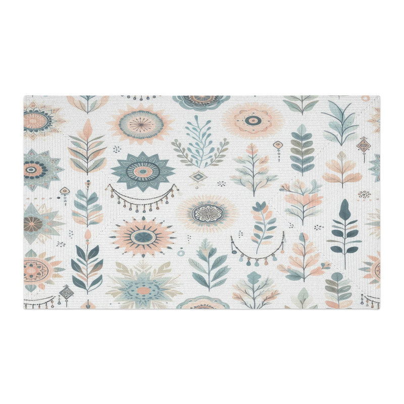 Tapis tressé Gentle Boho Whispers, Rectangulaire 3 pi x 5 pi