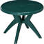Outsunny 36.25" Dia Round Plastic Patio Table with Umbrella Hole, Outdoor Bistro Dining Table, for Bar, Garden, Backyard, Poolside, Yard, Green