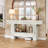 63 Inch Long Console Table, Farmhouse Entryway Table With Storage, Rustic Wood Sofa Table Behind Couch Table