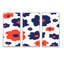 «Orange and Blue Retro Flowers», reproduction sur toile flottante 3 pièces-1735360967-1735360966
