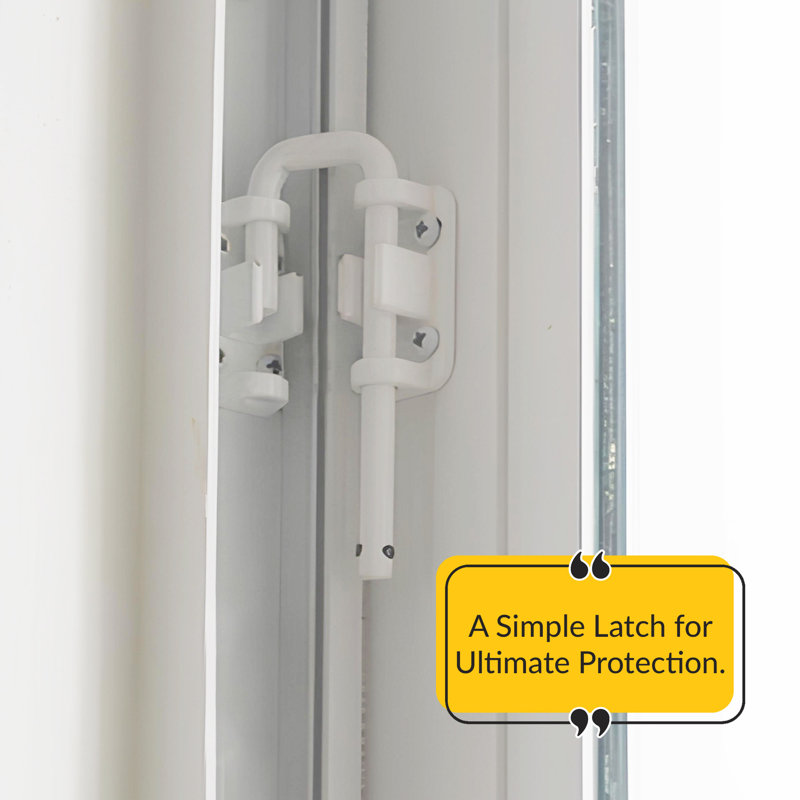 Brixwell 16-186w Security Latch With Screws White Finish