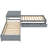L-Shaped 2 Drawers Twin Size Platform Beds With Twin Size Trundle-1266230700