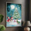 «Christmas Holiday Art DCCLXIV», reproduction d'art encadrée - bois massif XMA171295-1631820737