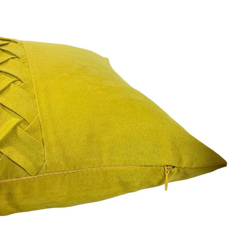 Housse de coussin réversible en microsuède à chevrons