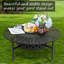 Table de foyer d'extérieur avec barbecue et tablette latérale - foyer 3 en 1 pour W.armth, barbecue et salle à manger - foyer en métal robuste pour la terrasse, la cour et les rassemblements de jardin