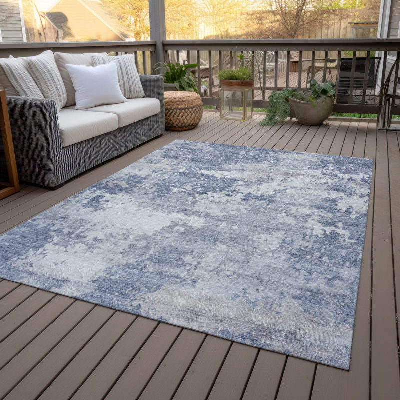 Machine Washable Indoor/Outdoor Jocelyn ACN2142 Abstract Rug, Rectangle 8' x 10'