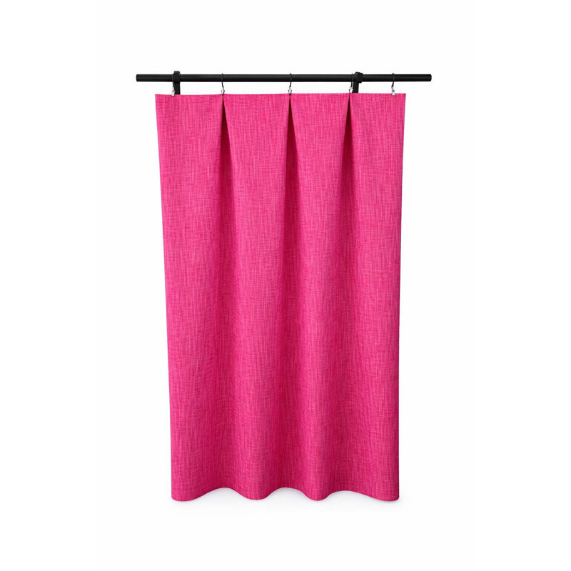 Rideaux en coton rose vif, l 25 po x L 84 po