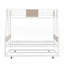 Lit simple superposé en métal avec lit gigogne - aucun sommier nécessaire, échelle à 2 côtés Barrière de sécurité pleine longueur, grand rangement sous le lit, assemblage facile-1508547038